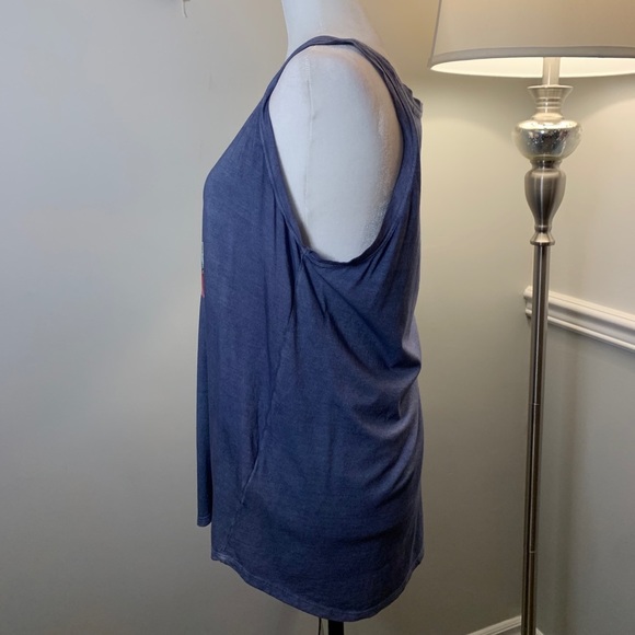 Guess Red, Wine & Blue USA Flare Tank Top Size Medium - Picture 3 of 11